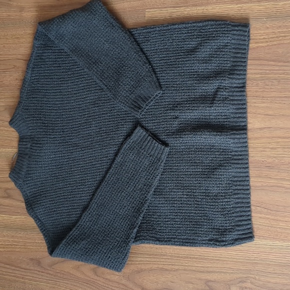 Crew neck chunky waffle knit sweater / M - Picture 4 of 4